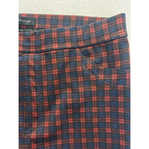 Sanctuary x Anthropologie Plaid Skinny Pull-On Pants Women’s Medium - Picture 7 of 7